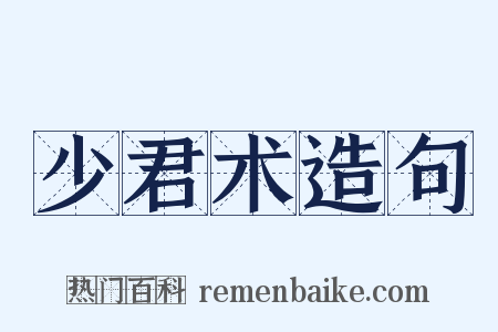 少君术造句是什么意思的图片